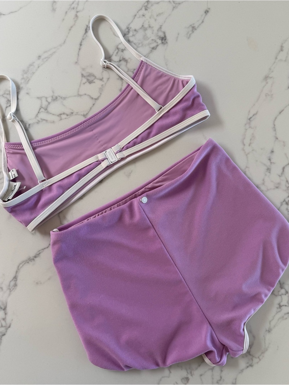 Rhythm Terry Bandeau Top & Terry Surf Shorts SET - Lavender - Size S/M - Picture 4 of 7